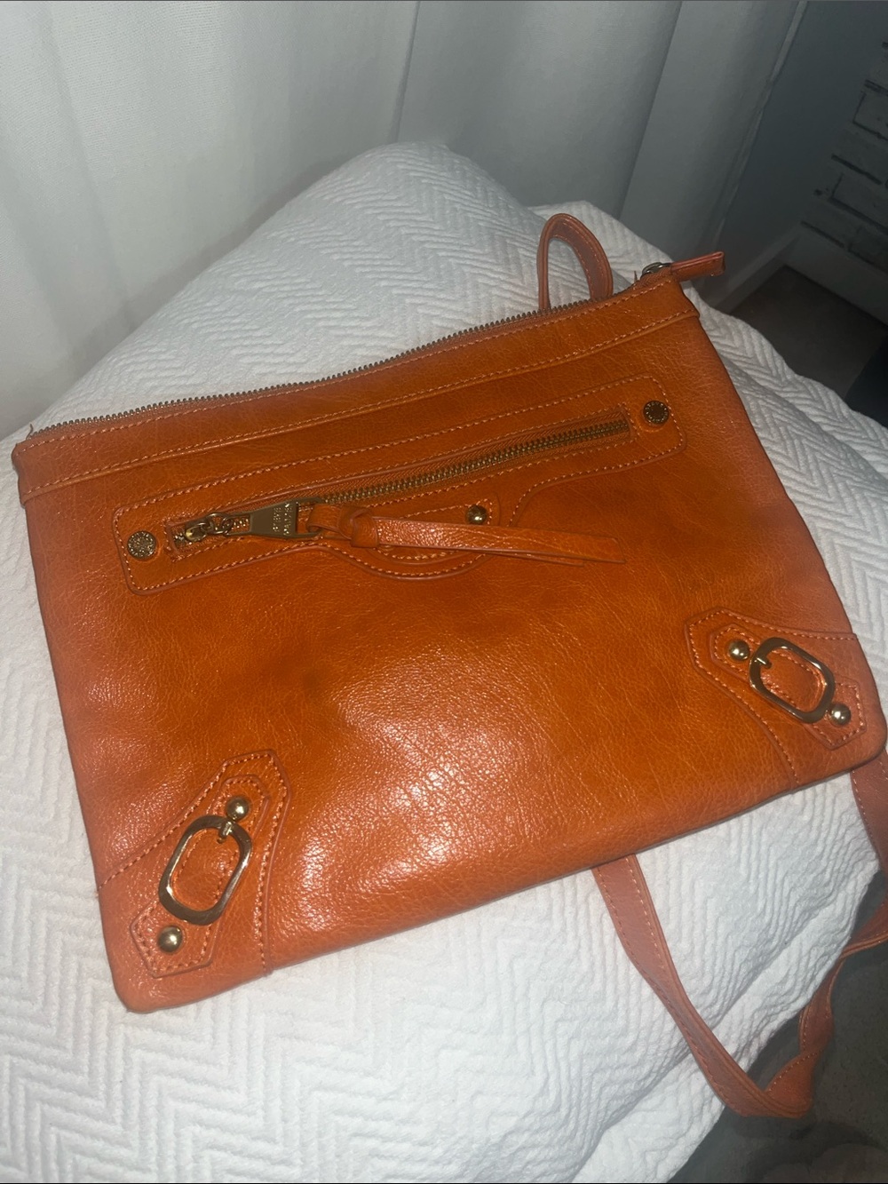 Steve Madden Orange Leather Crossbody Bag